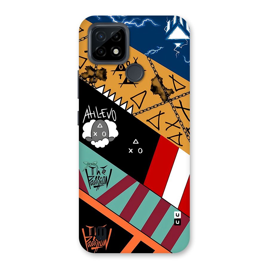 Random Abstracts Art Slant Stripes Back Case for Realme C21