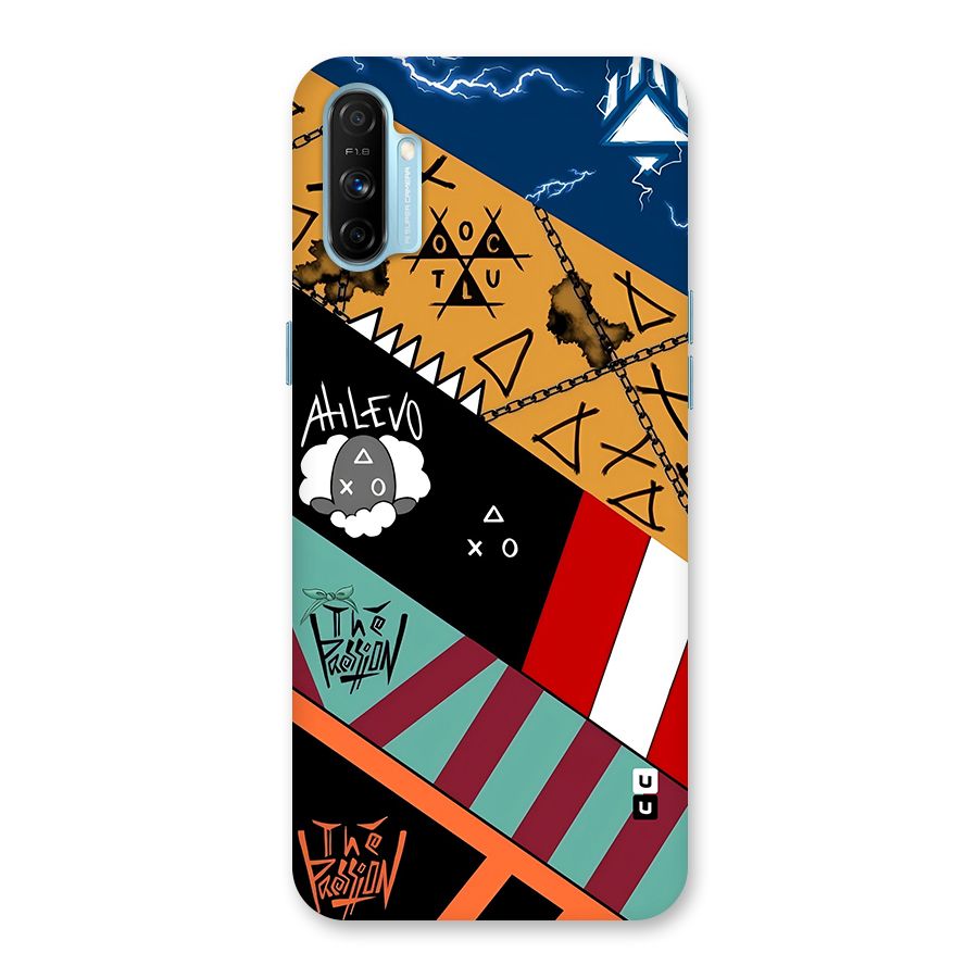 Random Abstracts Art Slant Stripes Back Case for Realme Narzo 20A