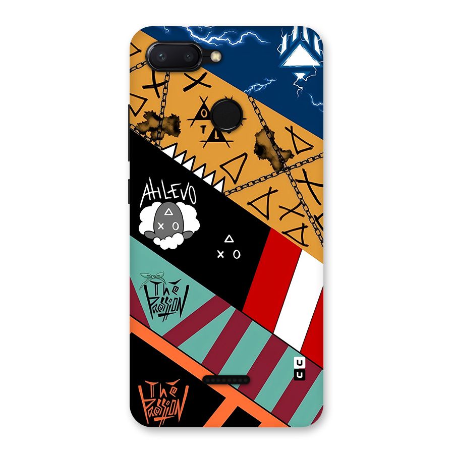 Random Abstracts Art Slant Stripes Back Case for Redmi 6