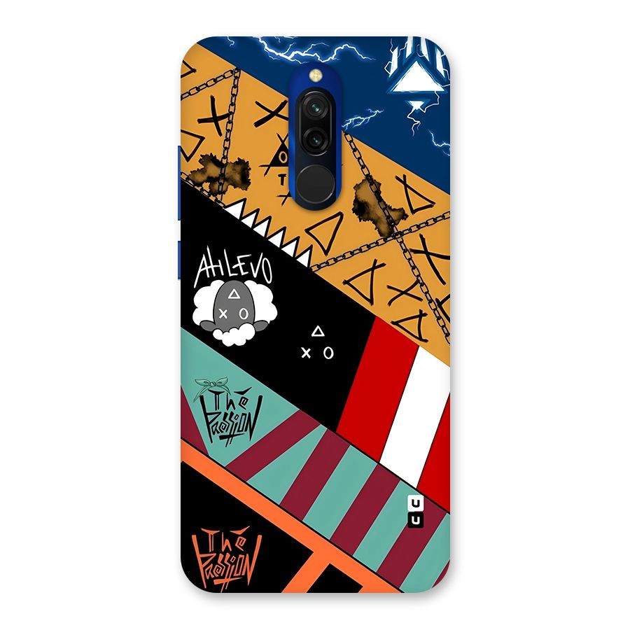 Random Abstracts Art Slant Stripes Back Case for Redmi 8