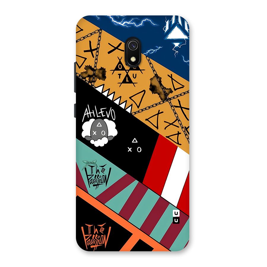 Random Abstracts Art Slant Stripes Back Case for Redmi 8A
