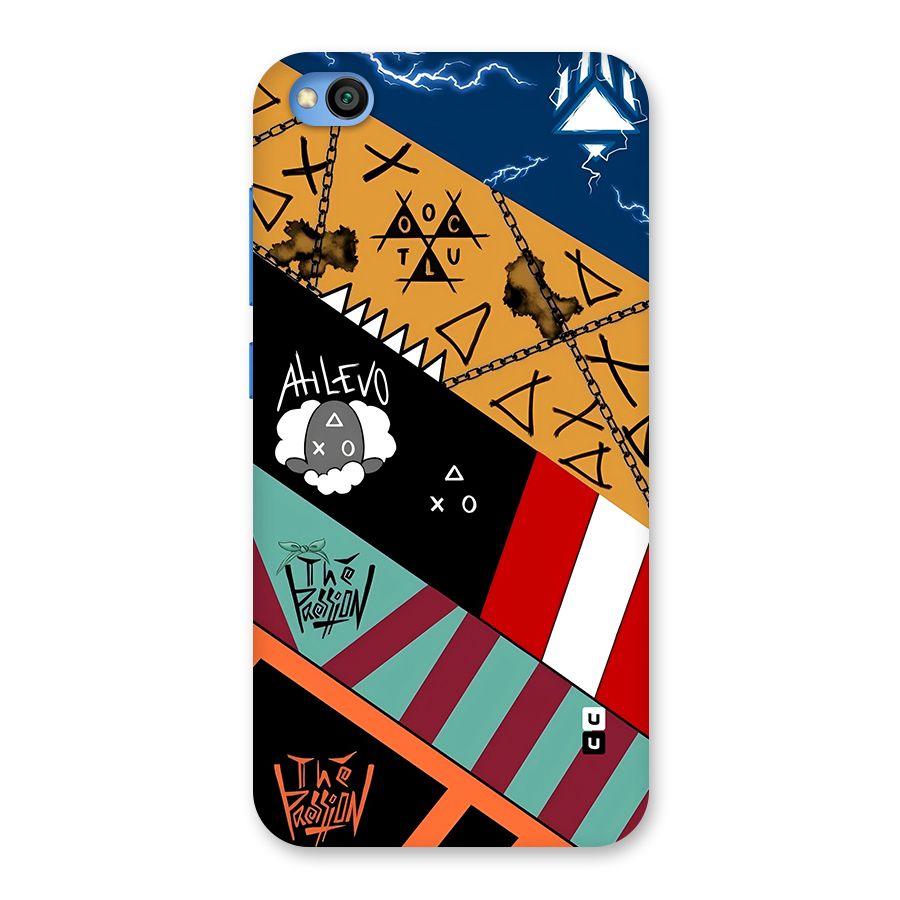 Random Abstracts Art Slant Stripes Back Case for Redmi Go