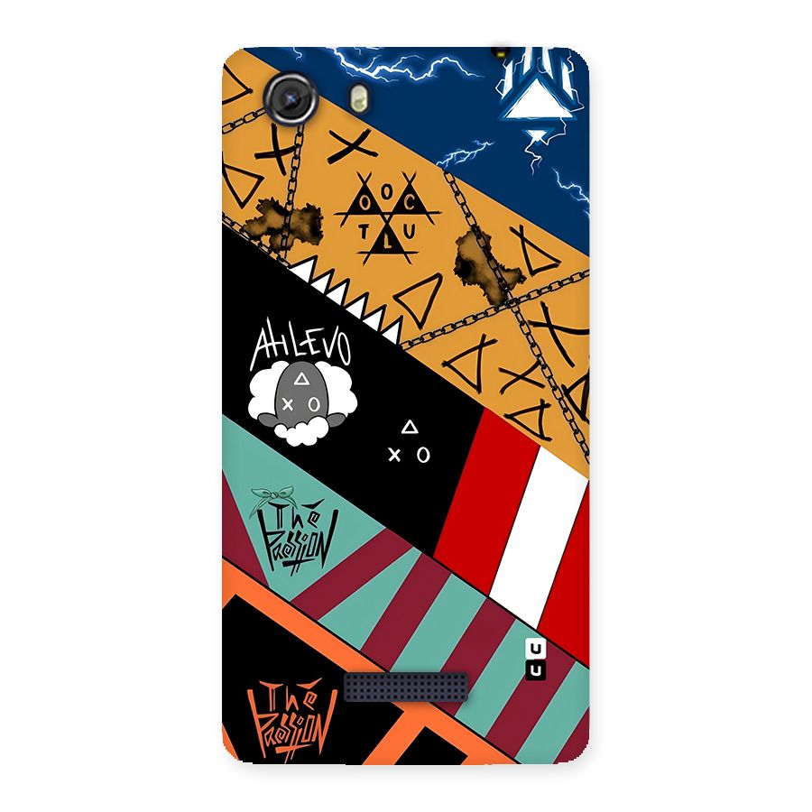 Random Abstracts Art Slant Stripes Back Case for Unite 3