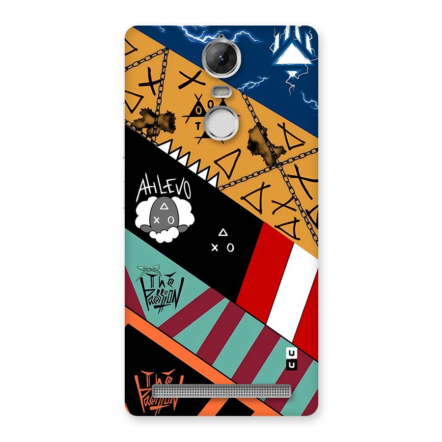 Random Abstracts Art Slant Stripes Back Case for Vibe K5 Note