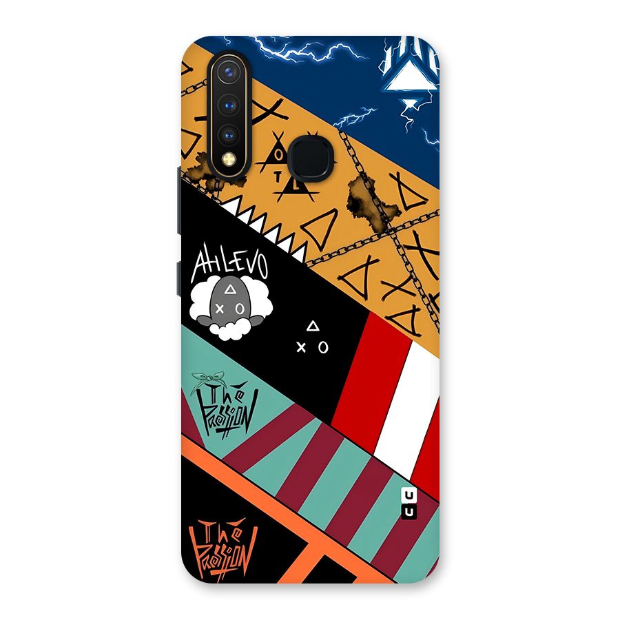 Random Abstracts Art Slant Stripes Back Case for Vivo U20