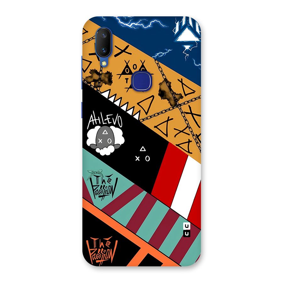 Random Abstracts Art Slant Stripes Back Case for Vivo V11