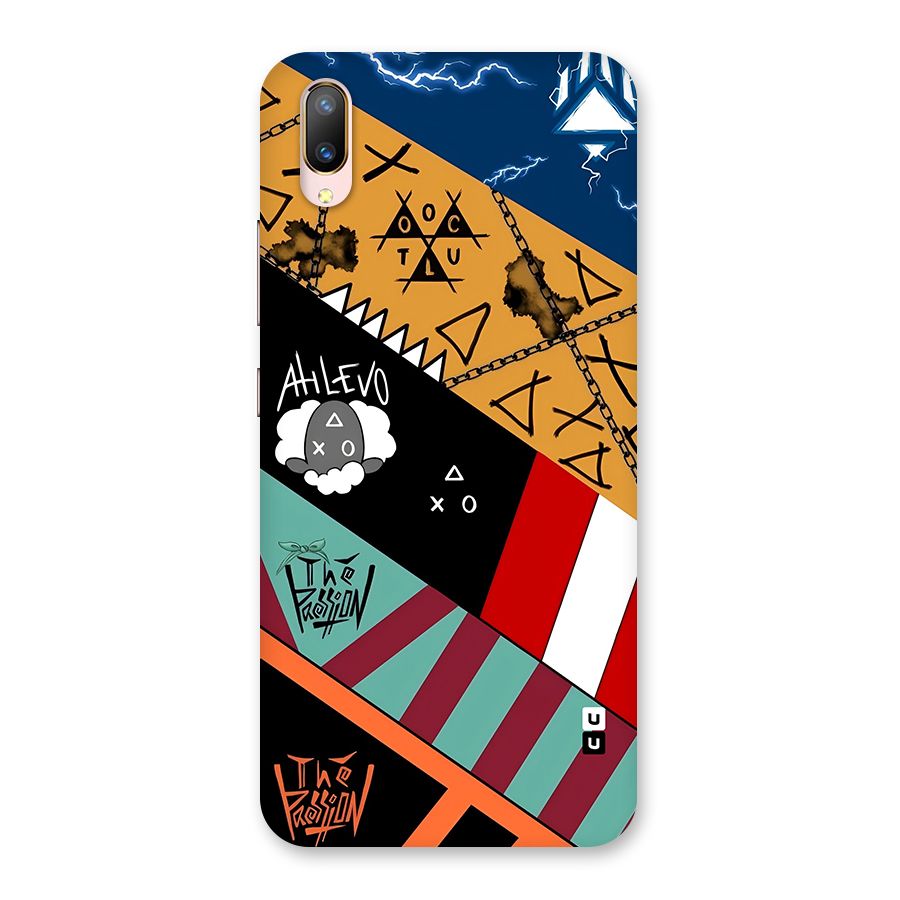 Random Abstracts Art Slant Stripes Back Case for Vivo V11 Pro