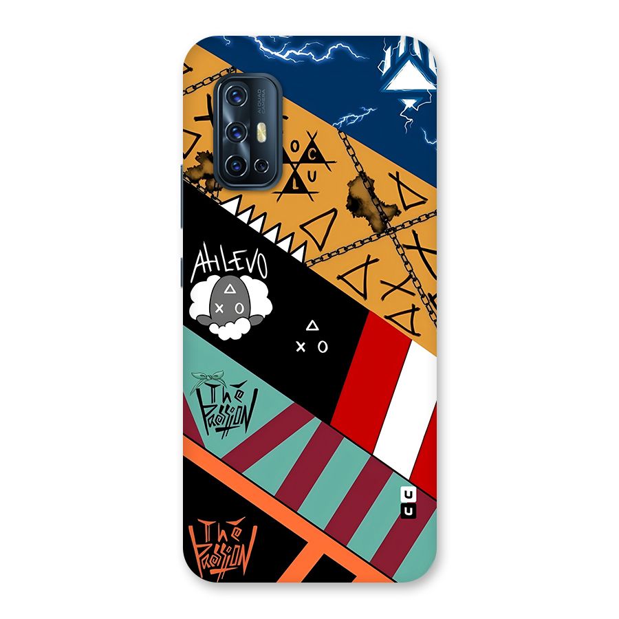 Random Abstracts Art Slant Stripes Back Case for Vivo V17