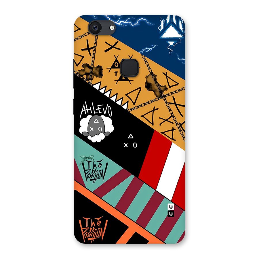 Random Abstracts Art Slant Stripes Back Case for Vivo V7 Plus