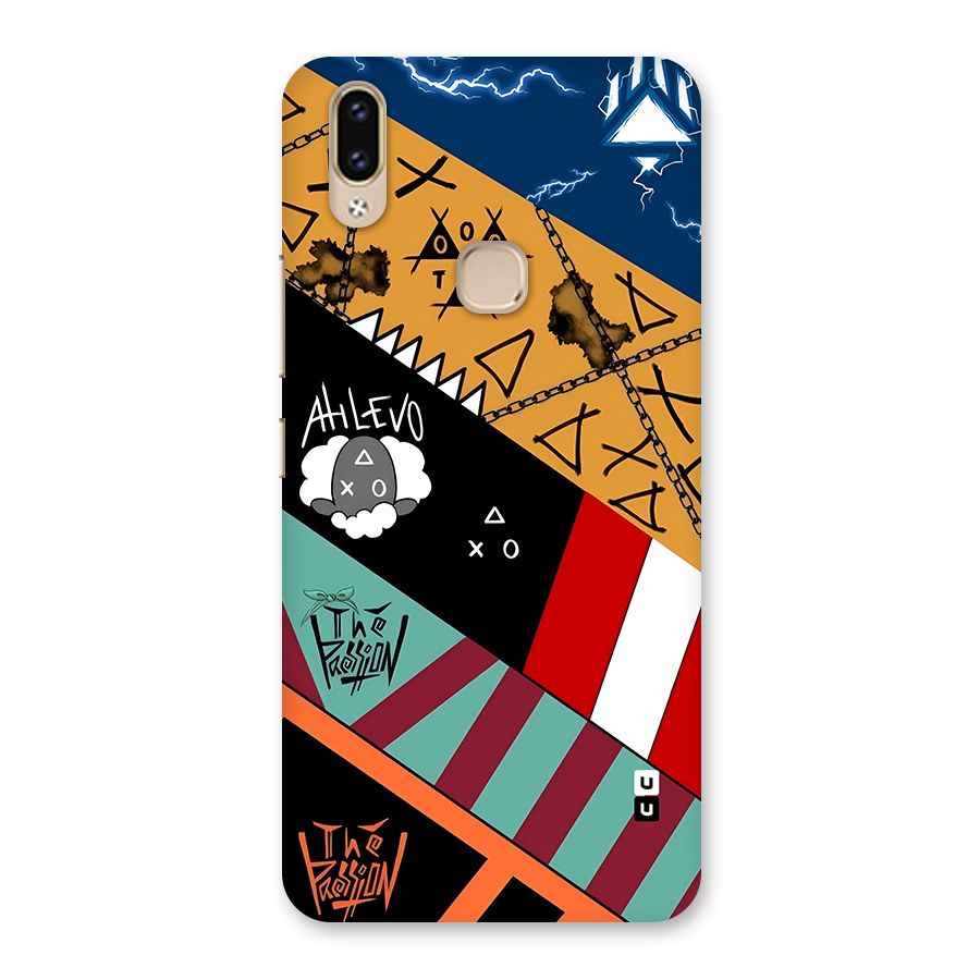 Random Abstracts Art Slant Stripes Back Case for Vivo V9 Youth