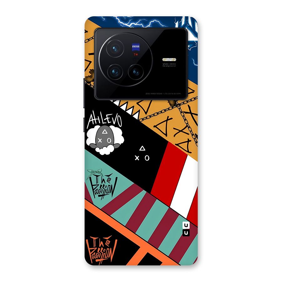 Random Abstracts Art Slant Stripes Back Case for Vivo X80