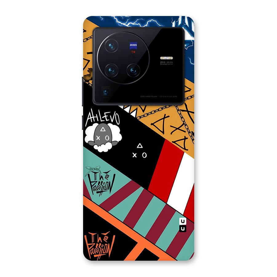 Random Abstracts Art Slant Stripes Back Case for Vivo X80 Pro
