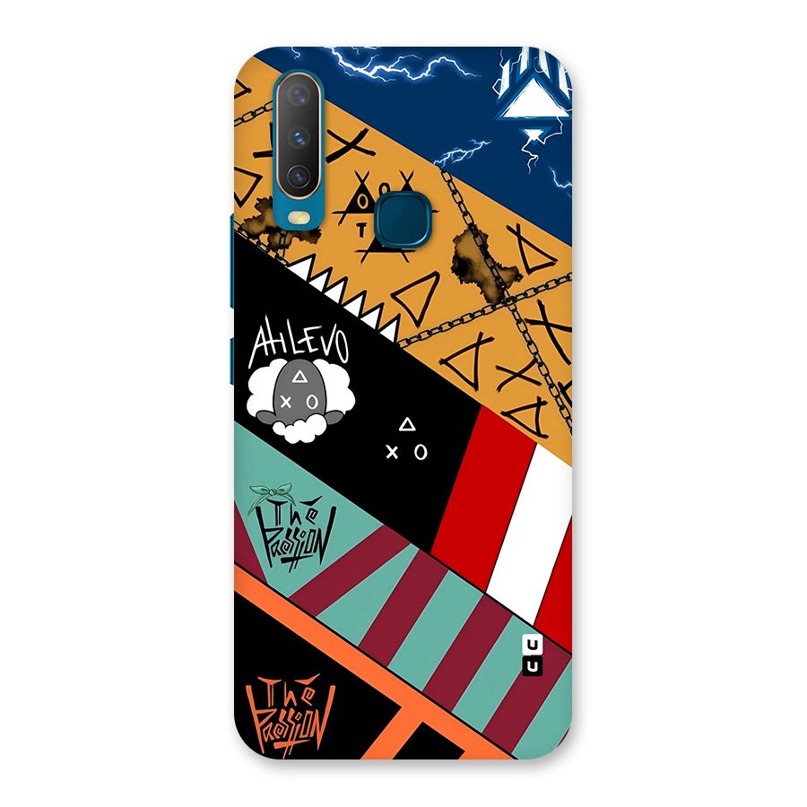 Random Abstracts Art Slant Stripes Back Case for Vivo Y11