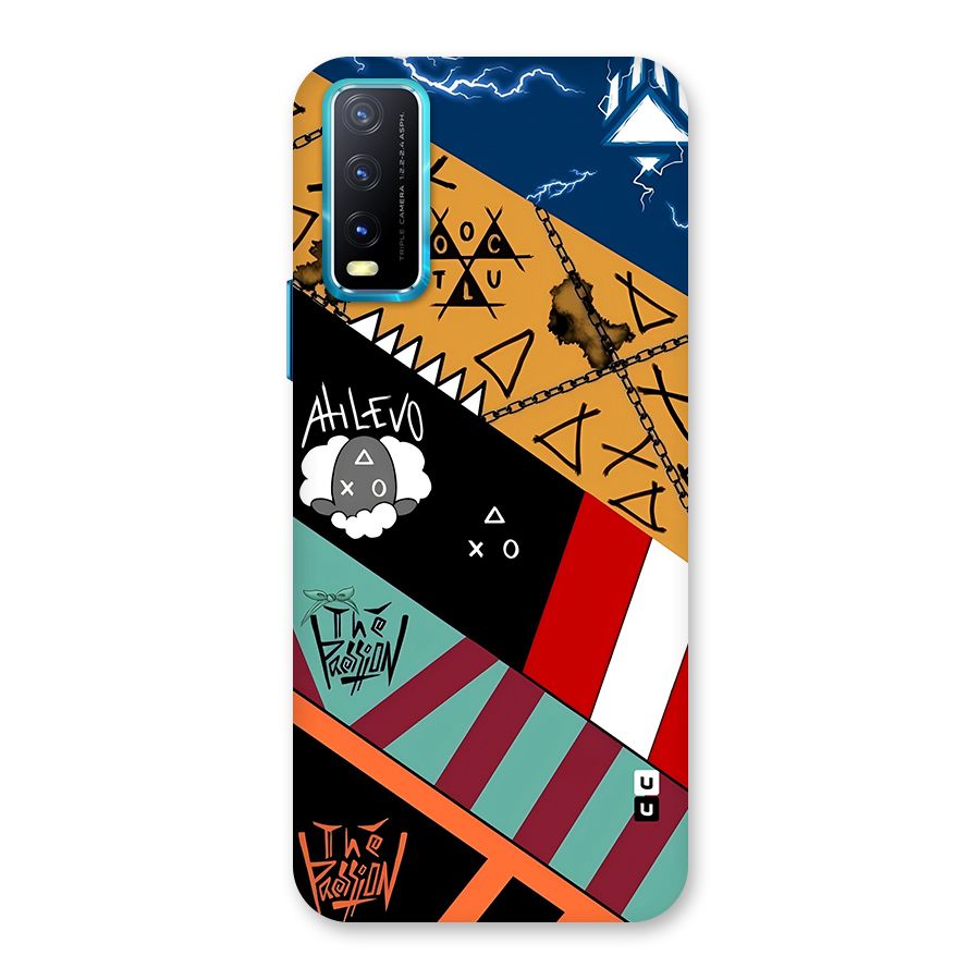 Random Abstracts Art Slant Stripes Back Case for Vivo Y20A