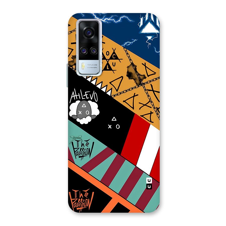Random Abstracts Art Slant Stripes Back Case for Vivo Y31