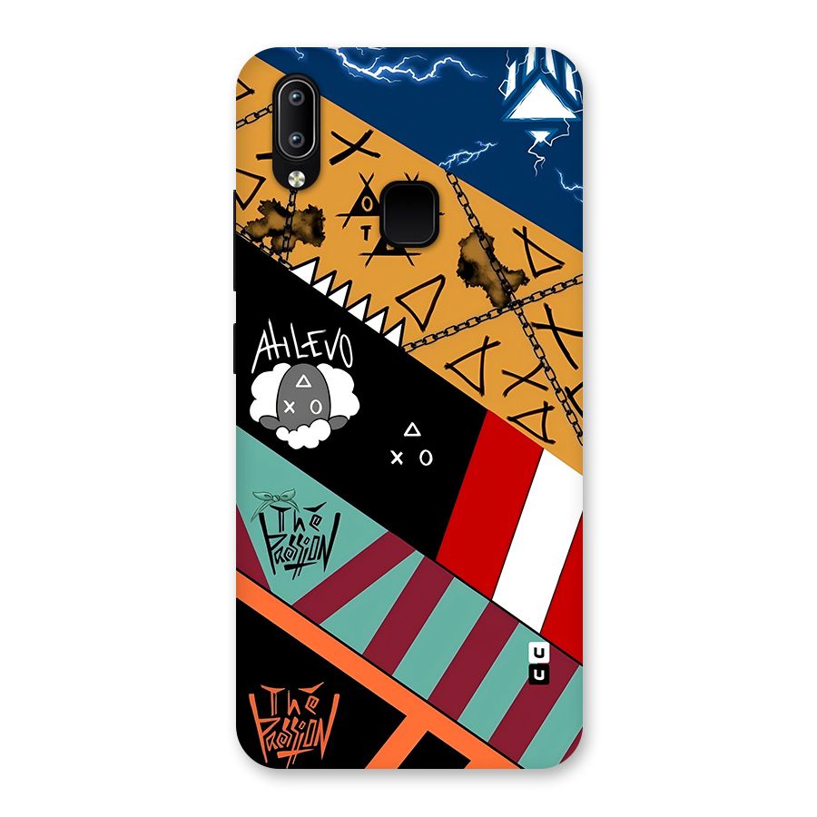 Random Abstracts Art Slant Stripes Back Case for Vivo Y93