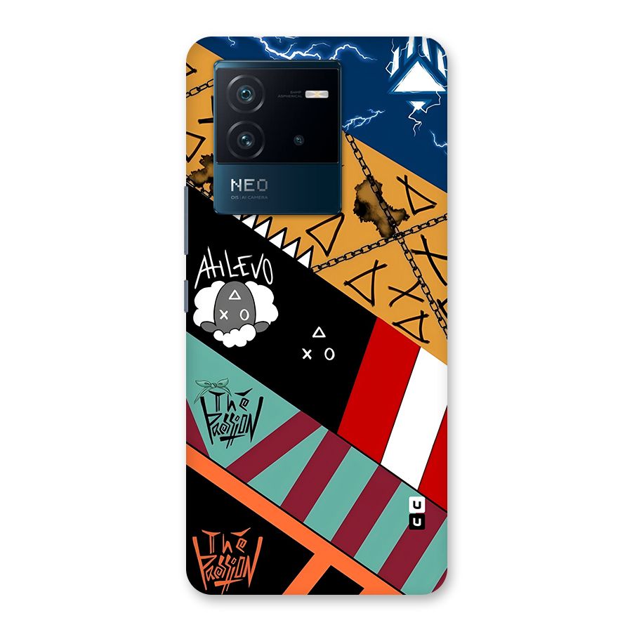 Random Abstracts Art Slant Stripes Back Case for Vivo iQOO Neo 6 5G