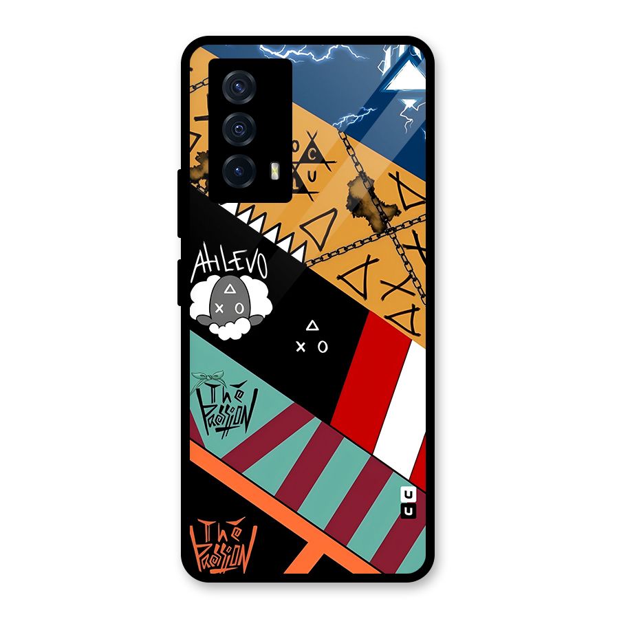 Random Abstracts Art Slant Stripes Back Case for Vivo iQOO Z5