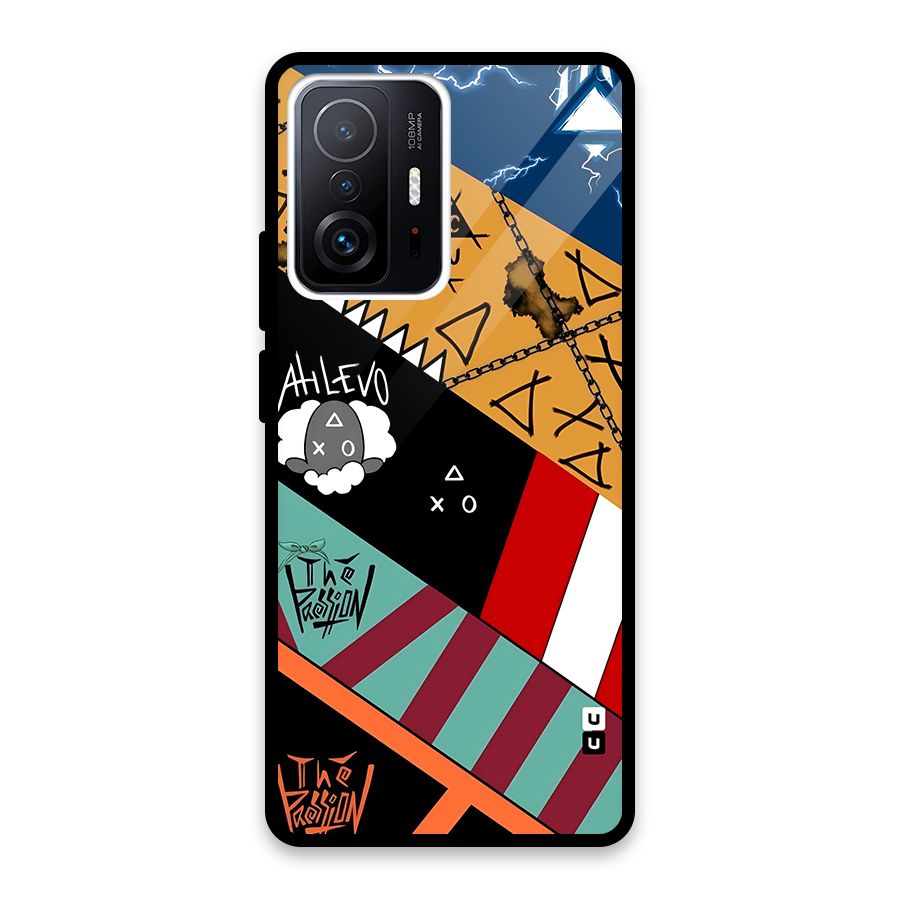 Random Abstracts Art Slant Stripes Back Case for Xiaomi 11T Pro