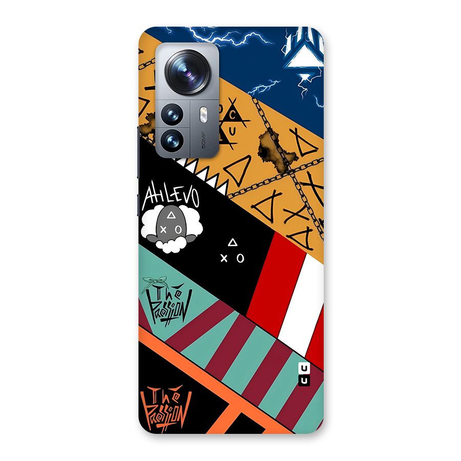 Random Abstracts Art Slant Stripes Back Case for Xiaomi 12 Pro