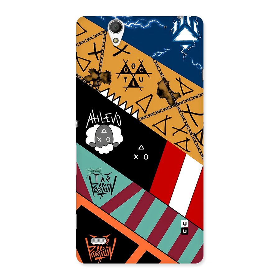 Random Abstracts Art Slant Stripes Back Case for Xperia C4