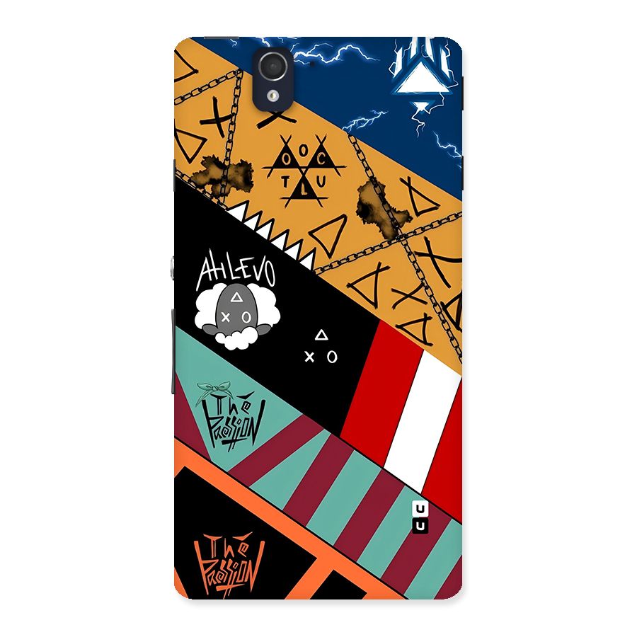 Random Abstracts Art Slant Stripes Back Case for Xperia Z