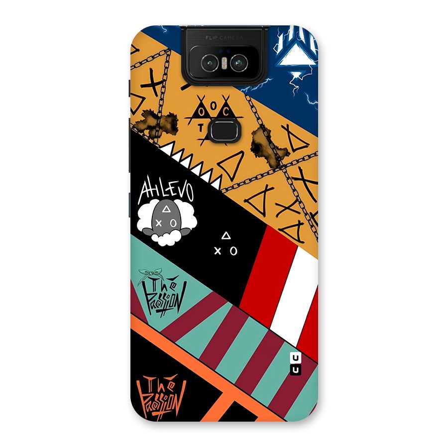 Random Abstracts Art Slant Stripes Back Case for Zenfone 6z