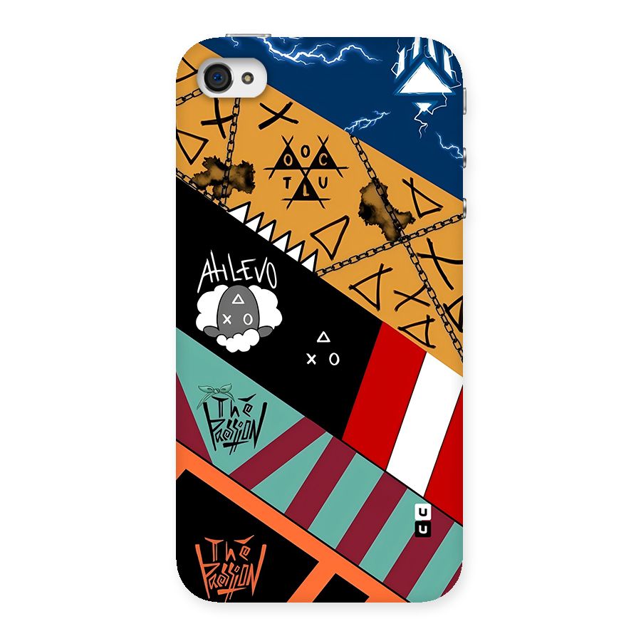 Random Abstracts Art Slant Stripes Back Case for iPhone 4 4s