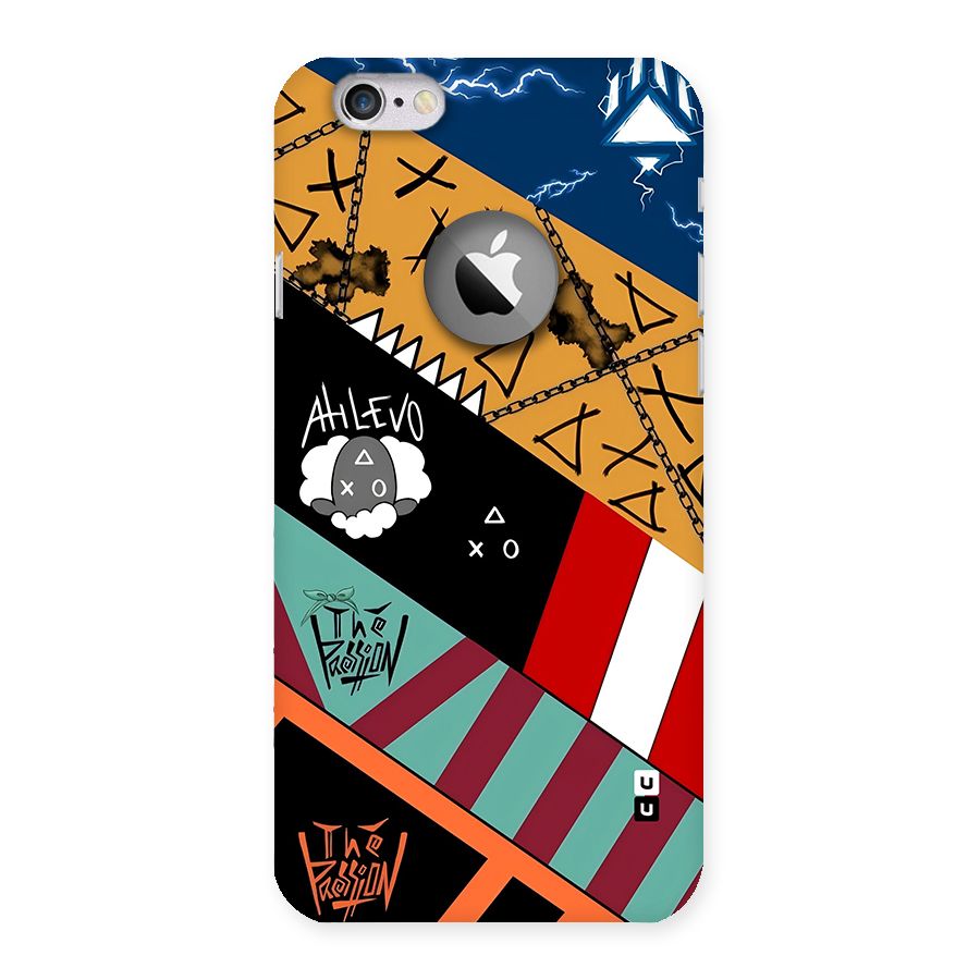 Random Abstracts Art Slant Stripes Back Case for iPhone 6 Logo Cut