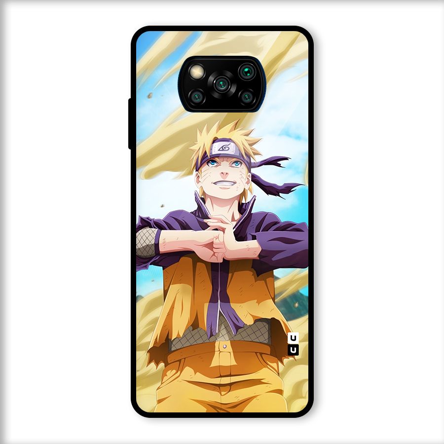 Ready Naruto Glass Back Case for Poco X3