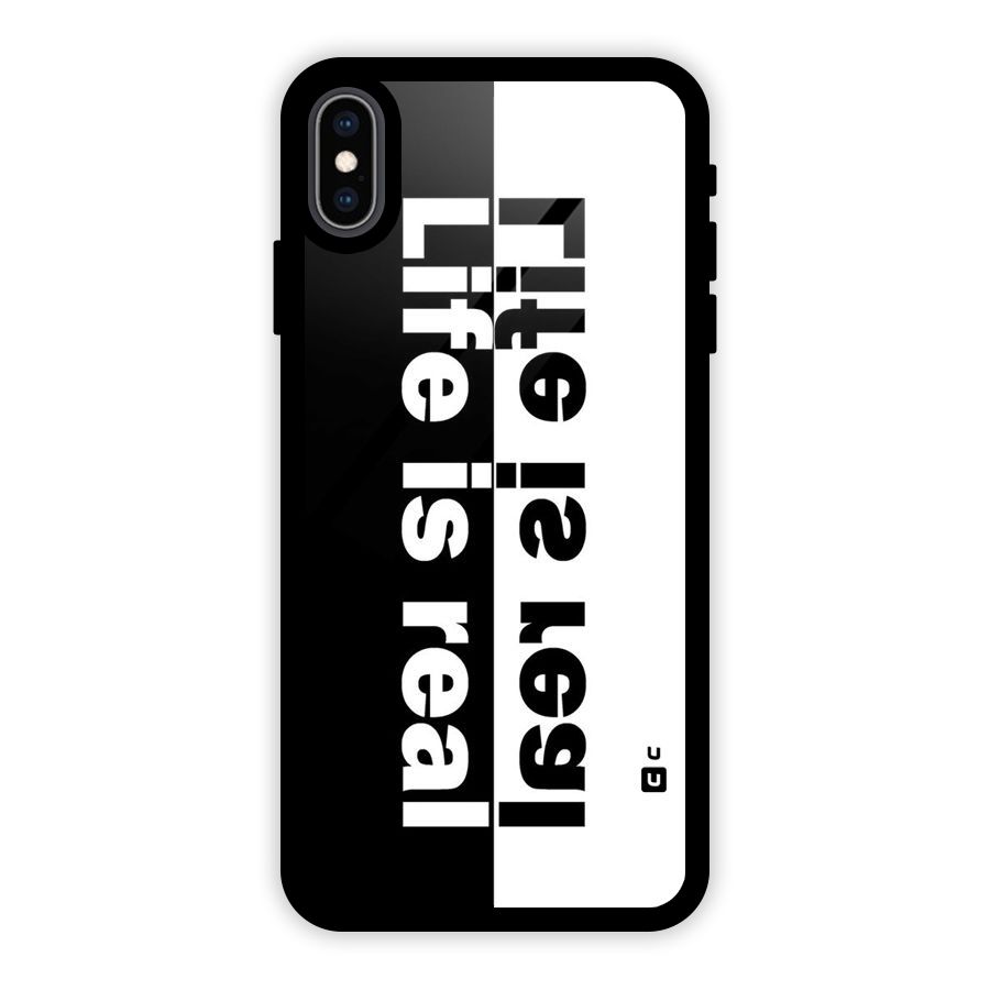 Real Life Glass Back Case for iPhone XS Max