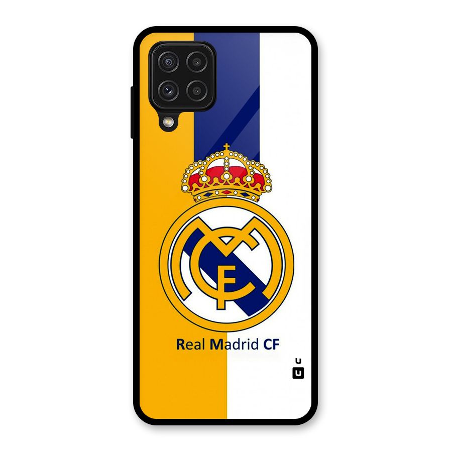 Real Madrid Glass Back Case for Galaxy A22 4G