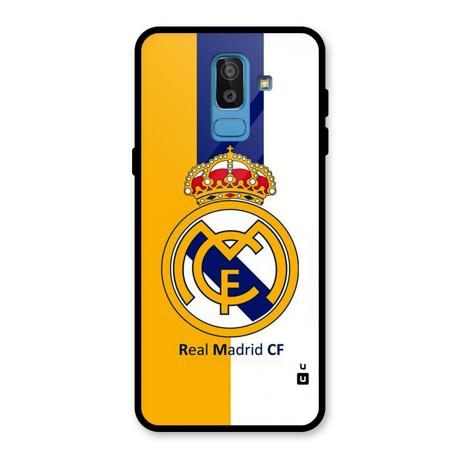 Real Madrid Glass Back Case for Galaxy J8