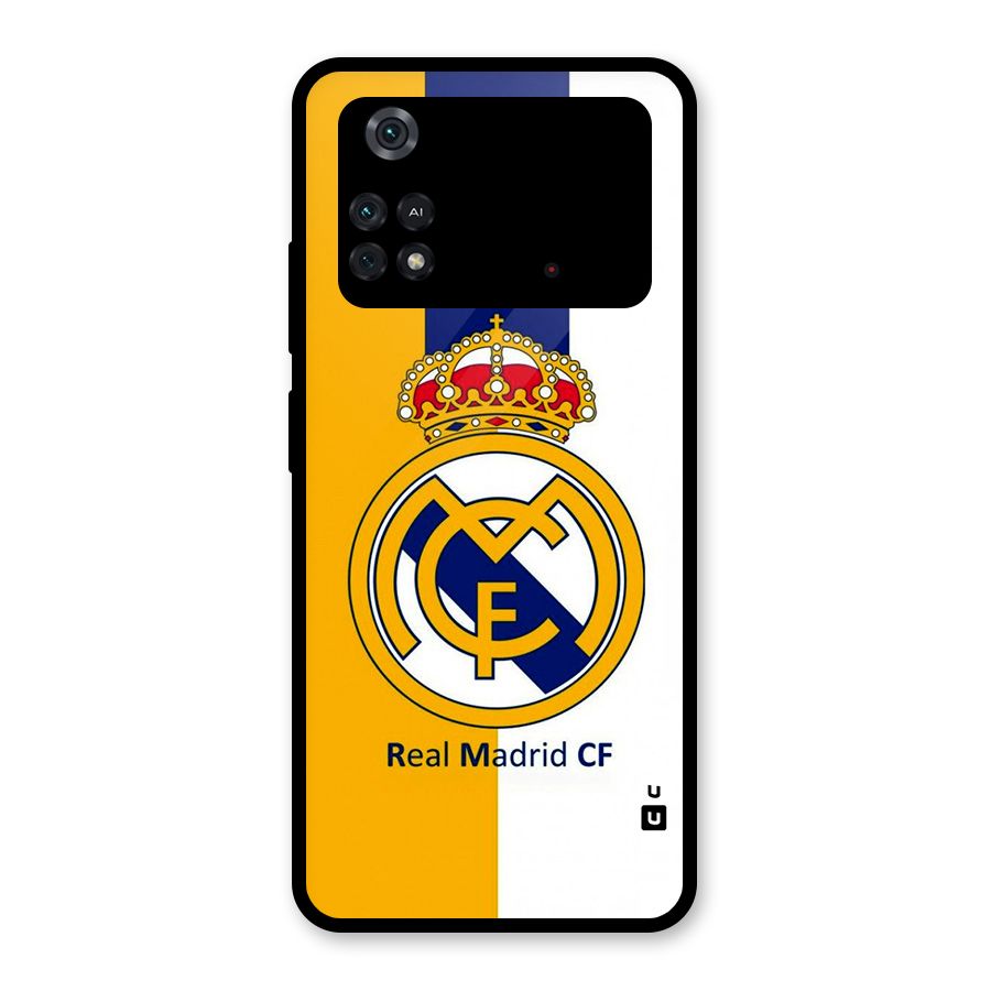 Real Madrid Glass Back Case for Poco M4 Pro 4G