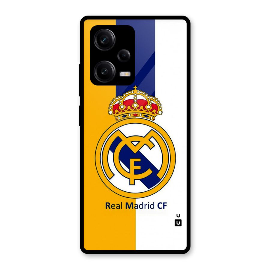 Real Madrid Glass Back Case for Redmi Note 12 Pro