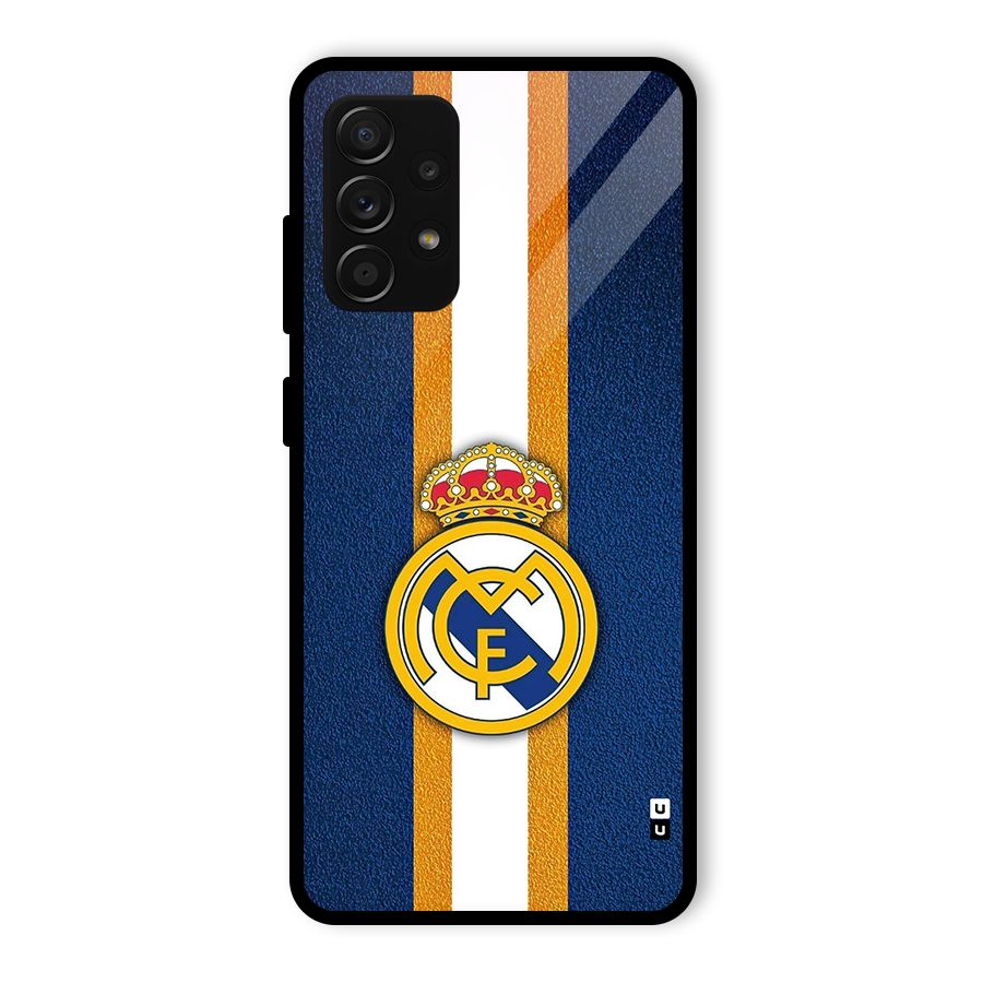 Real Madrid Stripes Glass Back Case for Galaxy A53 5G
