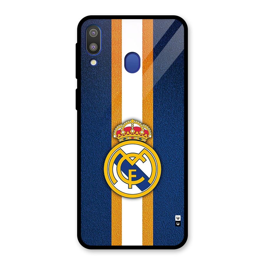 Real Madrid Stripes Glass Back Case for Galaxy M20