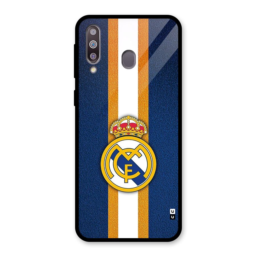 Real Madrid Stripes Glass Back Case for Galaxy M30