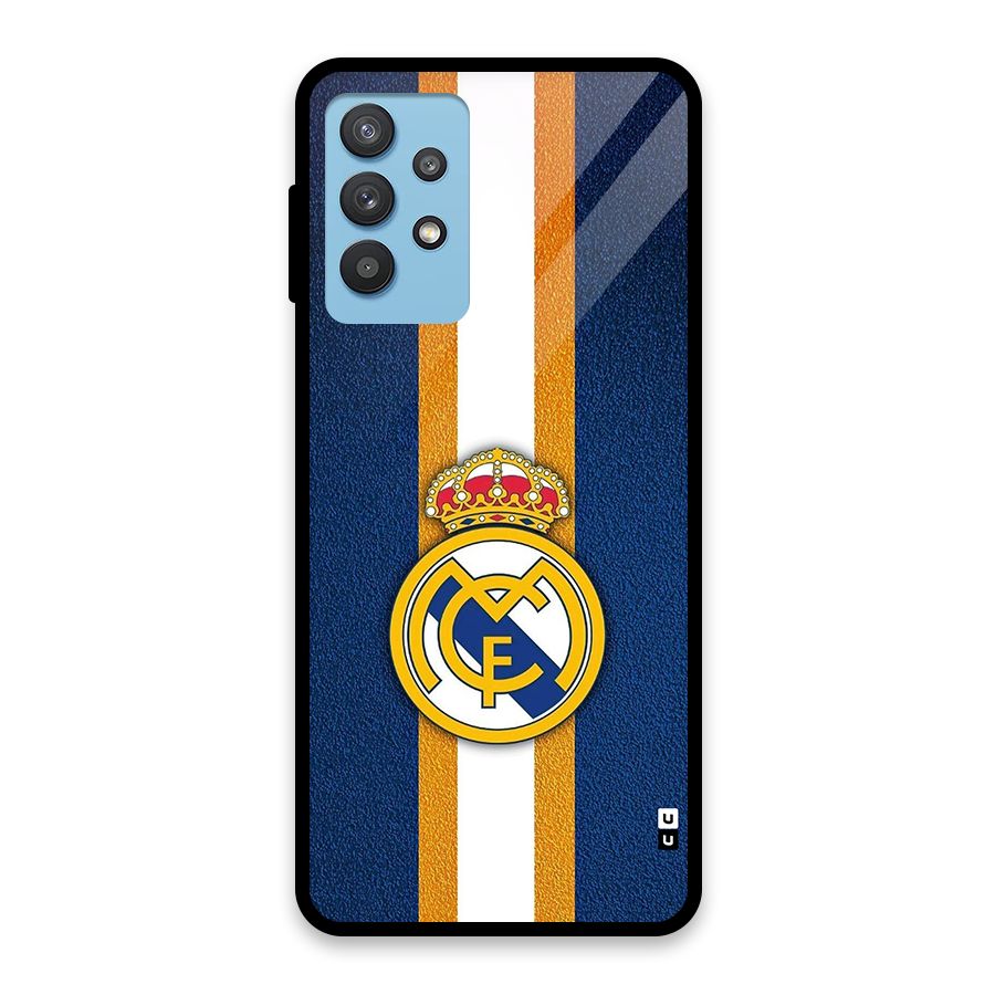 Real Madrid Stripes Glass Back Case for Galaxy M32 5G