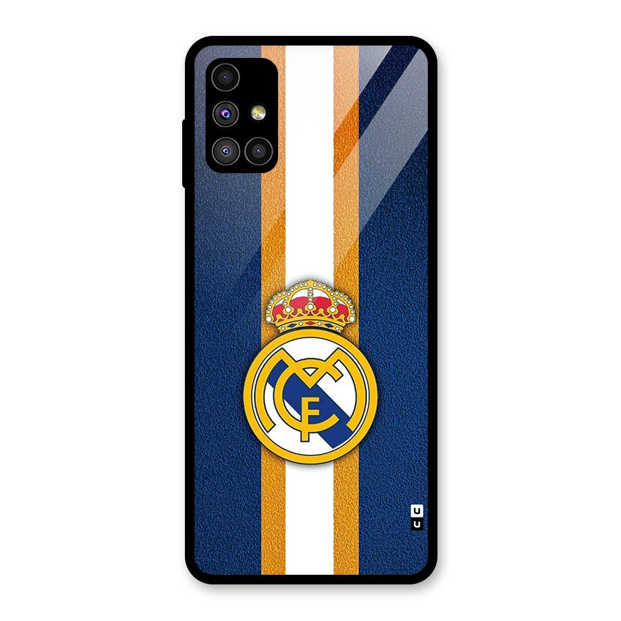 Real Madrid Stripes Glass Back Case for Galaxy M51
