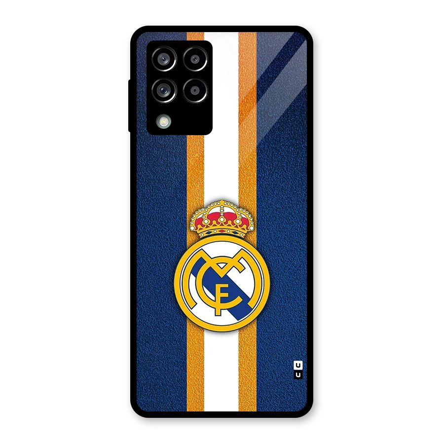 Real Madrid Stripes Glass Back Case for Galaxy M53 5G
