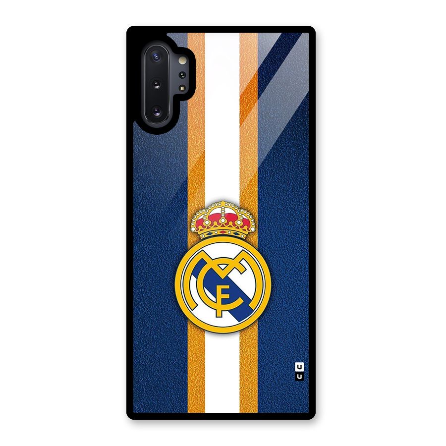 Real Madrid Stripes Glass Back Case for Galaxy Note 10 Plus