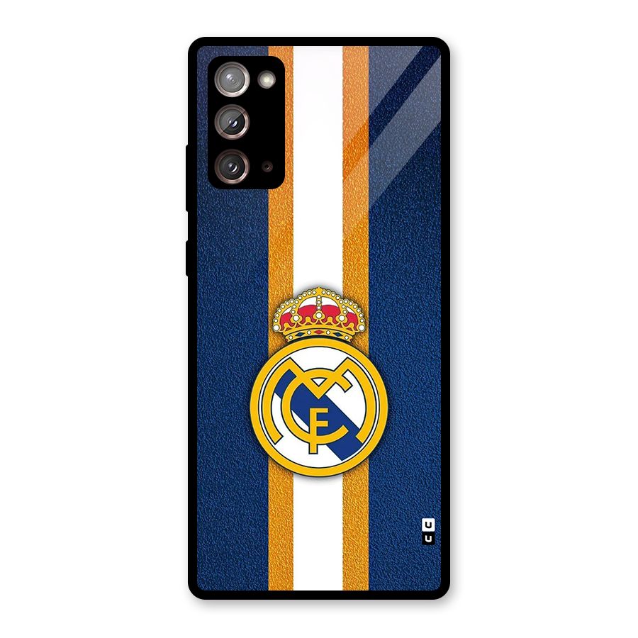Real Madrid Stripes Glass Back Case for Galaxy Note 20