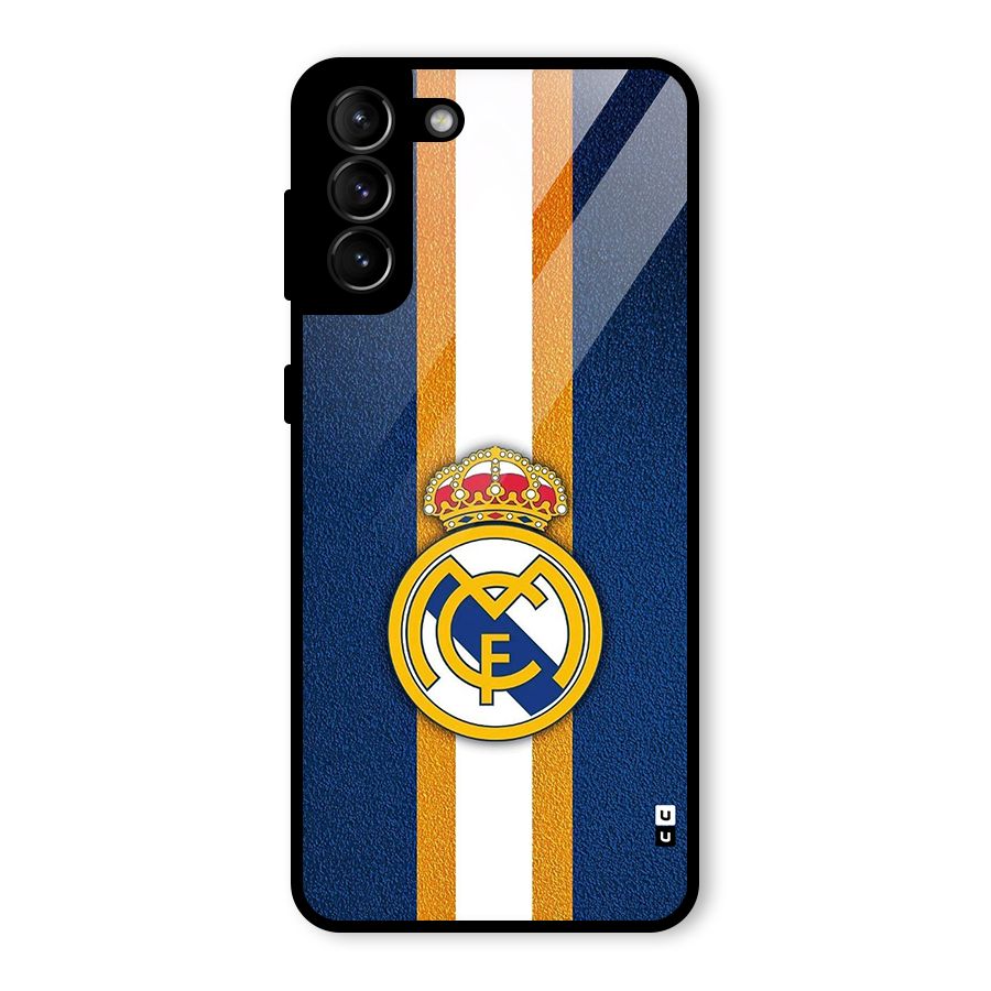Real Madrid Stripes Glass Back Case for Galaxy S21 Plus