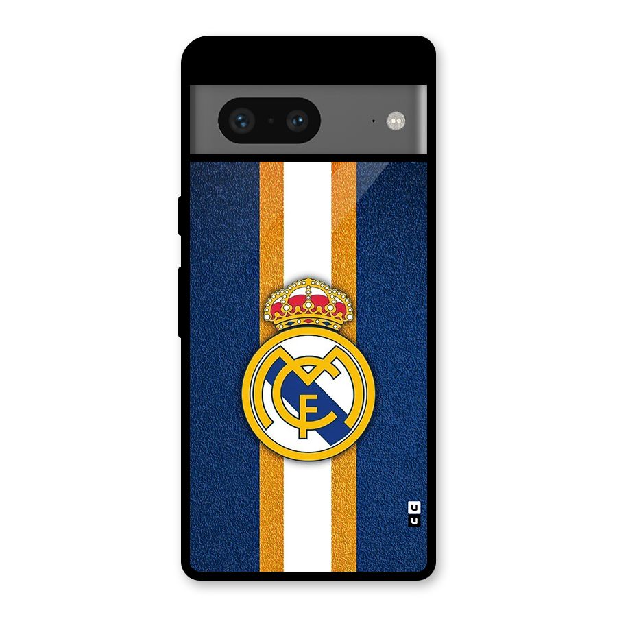 Real Madrid Stripes Glass Back Case for Google Pixel 7