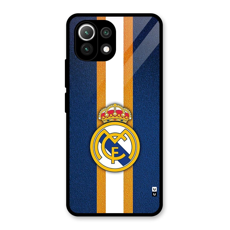 Real Madrid Stripes Glass Back Case for Mi 11 Lite NE 5G