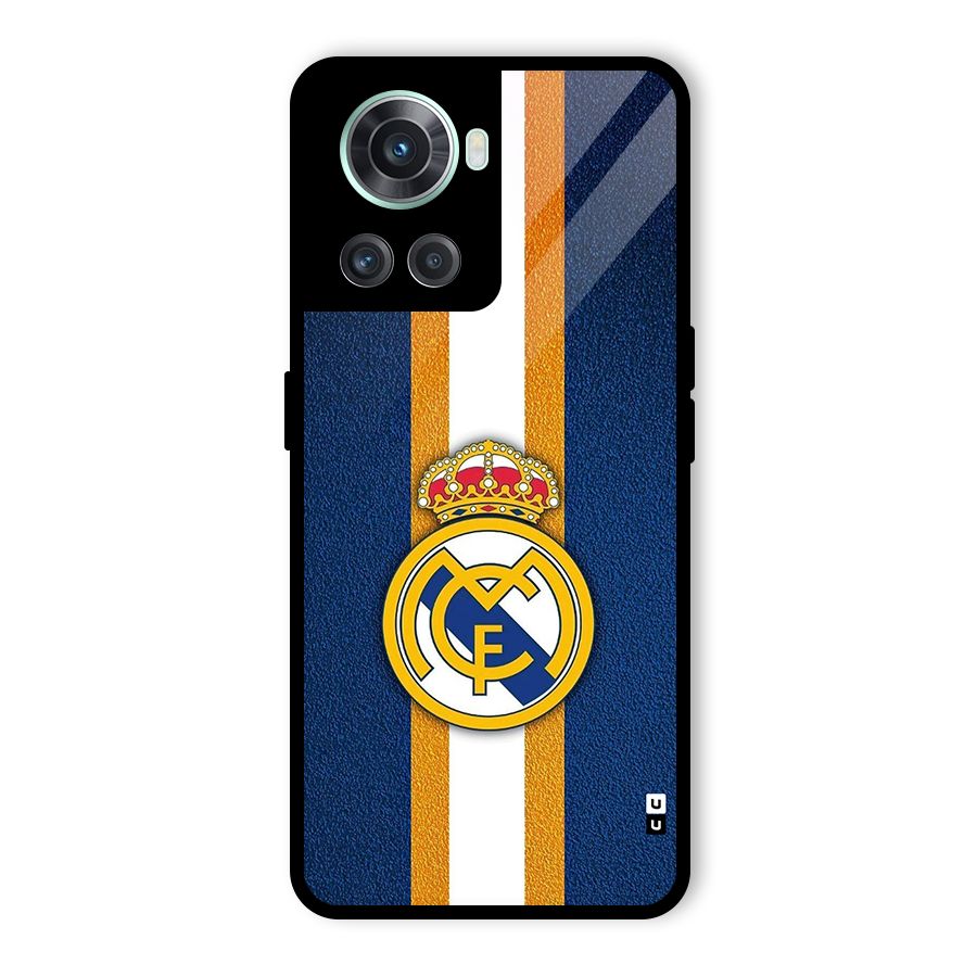 Real Madrid Stripes Glass Back Case for OnePlus 10R