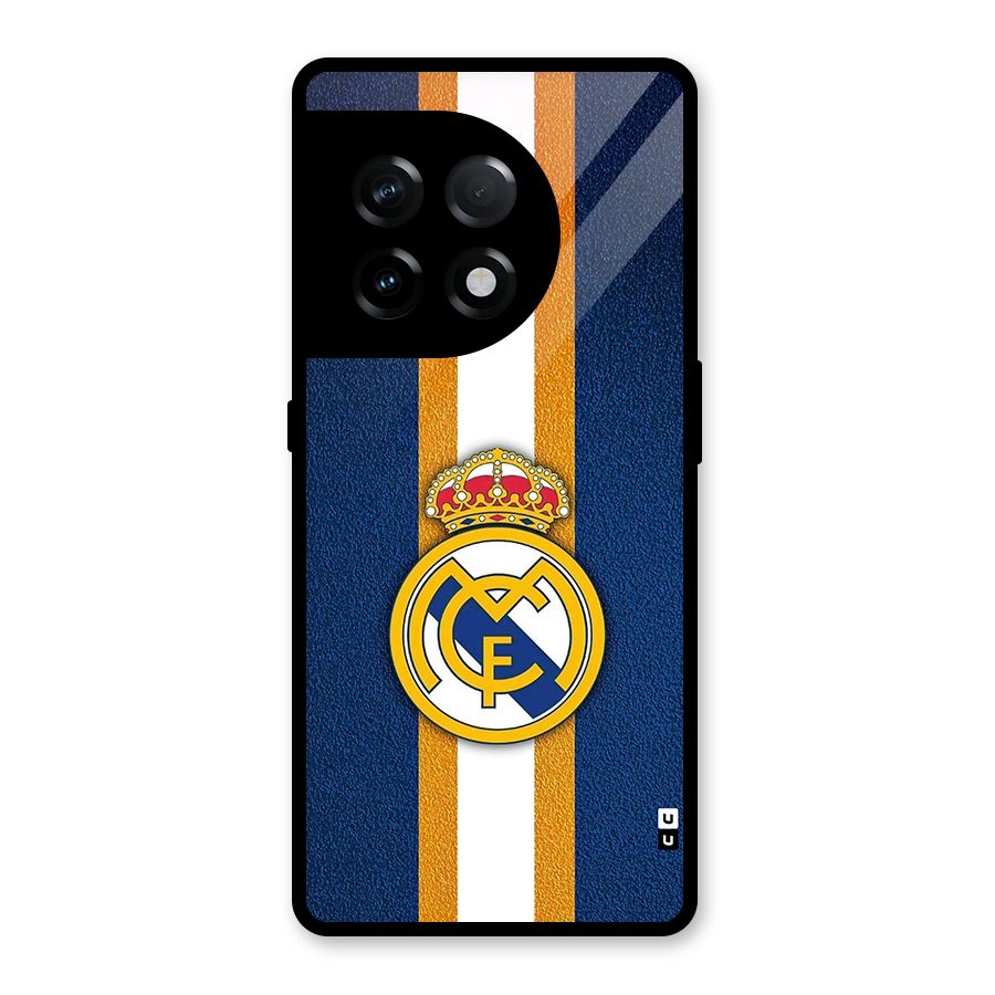 Real Madrid Stripes Glass Back Case for OnePlus 11R