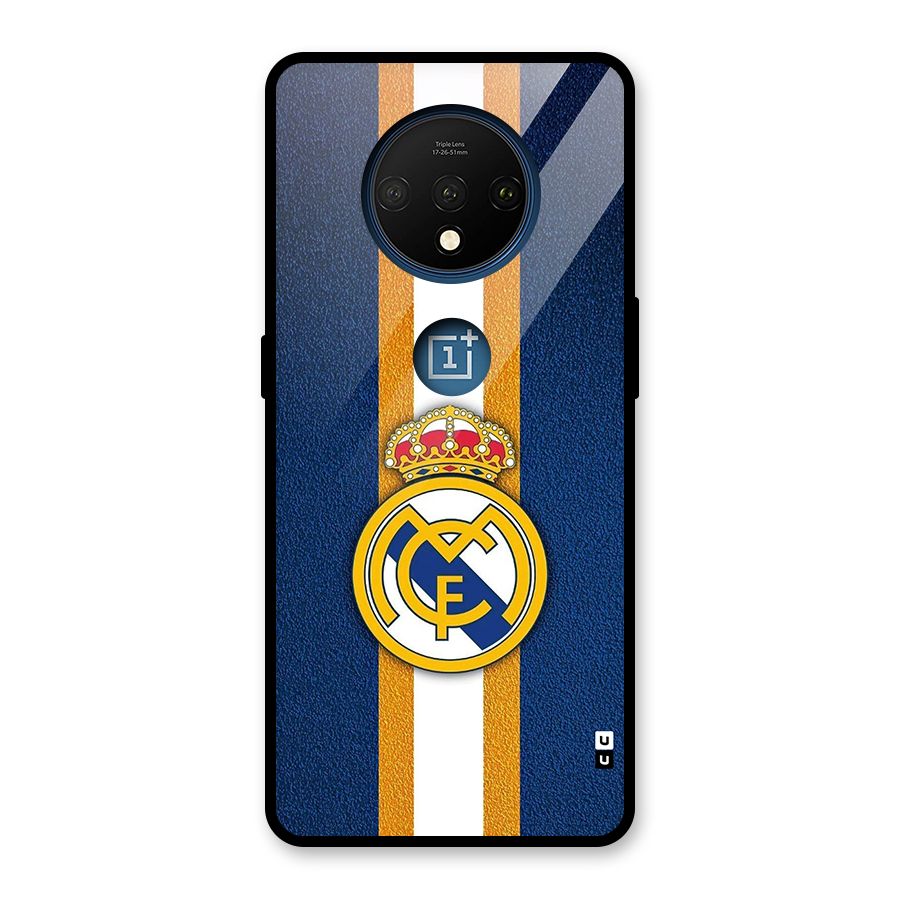 Real Madrid Stripes Glass Back Case for OnePlus 7T