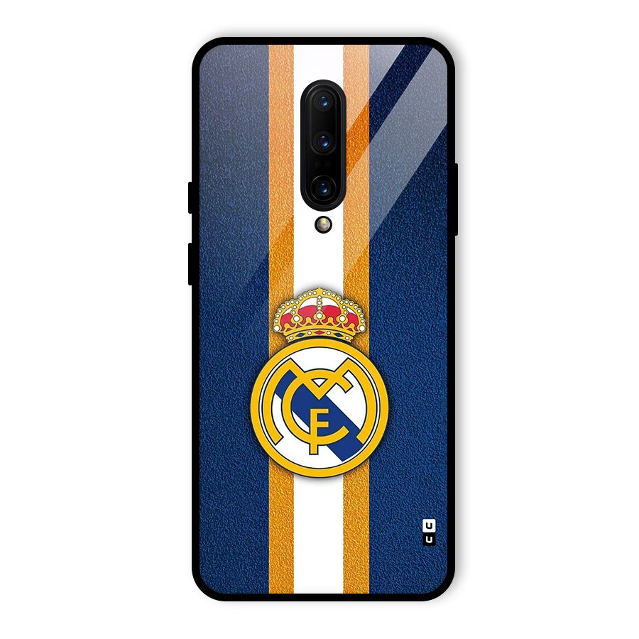 Real Madrid Stripes Glass Back Case for OnePlus 7 Pro